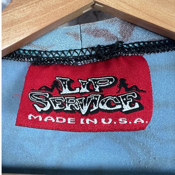 Lip Service Womens XL Vintage Y2K Goth Punk Rave Glam Tiger Stripe Muscle Tank - Picture 7 of 11